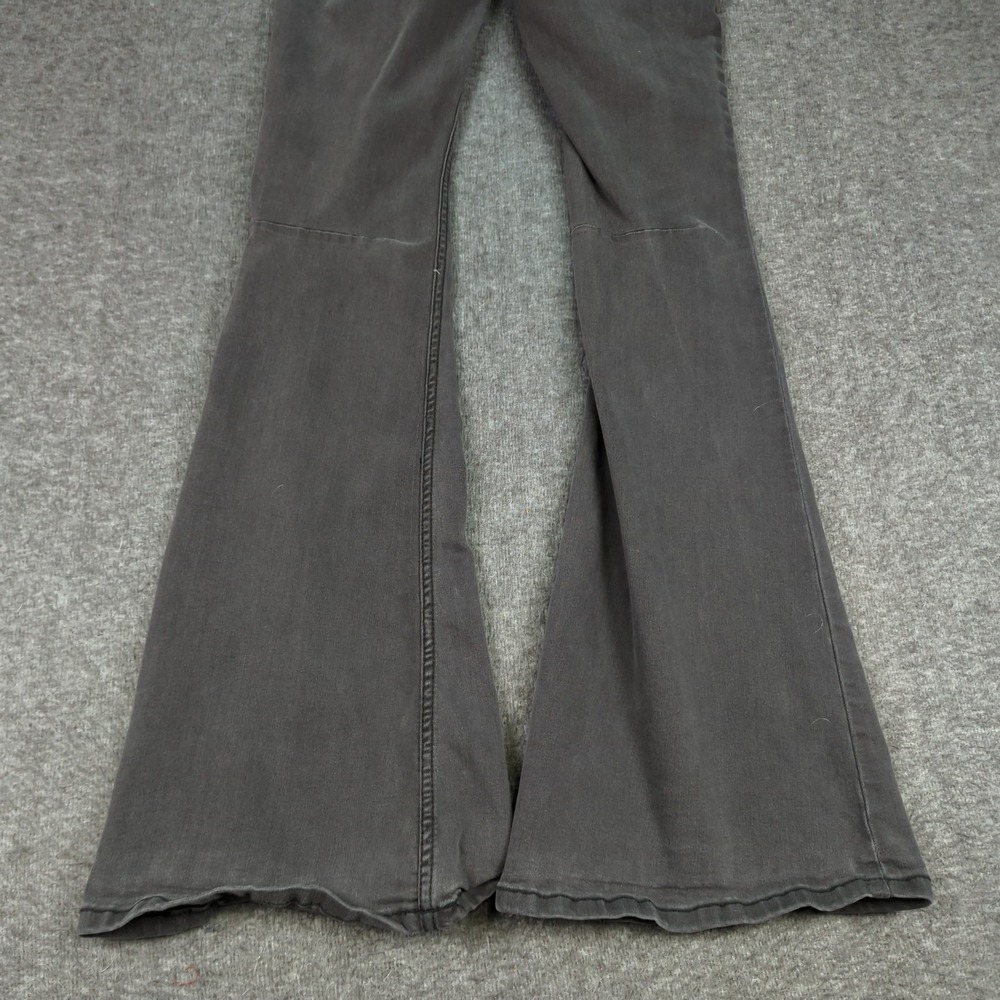 Free People Jeans Womens 27 Blacl Pull On Flare Stretch Casual Boho‎ Hippie - Picture 14 of 15